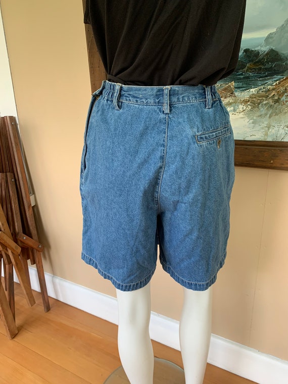 Vintage 90’s Denim Skort Shorts w Pockets, 27” - image 6