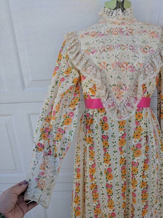 Vintage 1970's Floral Gunne Sax Dress || VTG 70's… - image 6