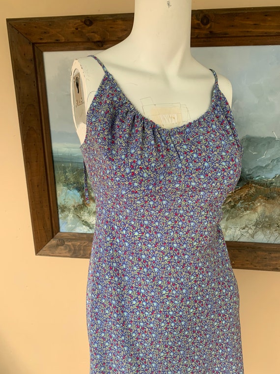 Vintage 90’s Micro Print Floral Mini Cami Dress |… - image 3
