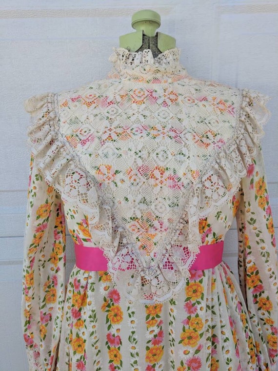 Vintage 1970's Floral Gunne Sax Dress || VTG 70's… - image 3