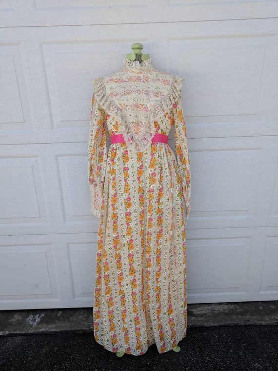 Vintage 1970's Floral Gunne Sax Dress || VTG 70's… - image 4
