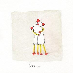Boo Emotional Art | Printable Art | Digital Download | Kids Wall Art | Colorful Ghost Illustration