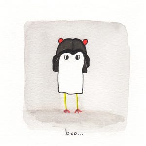 Boo Emotional Art | Printable Art | Digital Download | Kids Wall Art | Colorful Ghost Illustration