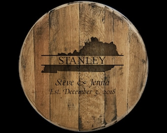 Barrel Head - Personalized Barrel Head - Barrel Head Guestbook - Kentucky Barrel Head - Kentucky Wedding Guestbook