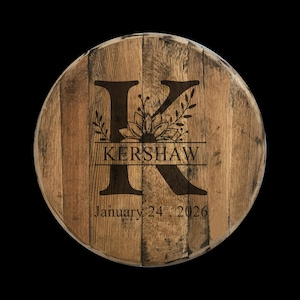 Barrel head sign, barrel head customized, wedding guest book, barrel head guest book - barrel top guest book - sunflower etched guestbook