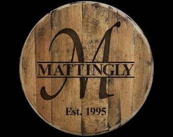 Personalized Barrel Head Guestbook - barrel head sign - barrel head personalized - barrel top guest book - barrel head engraving