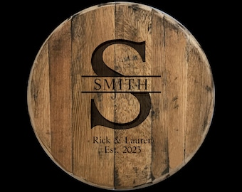 Barrel Head Guestbook - Custom Barrel Head - Personalized Barrel Head - Wedding Guestbook - Wooden Wedding Decor - Personalized Guestbook