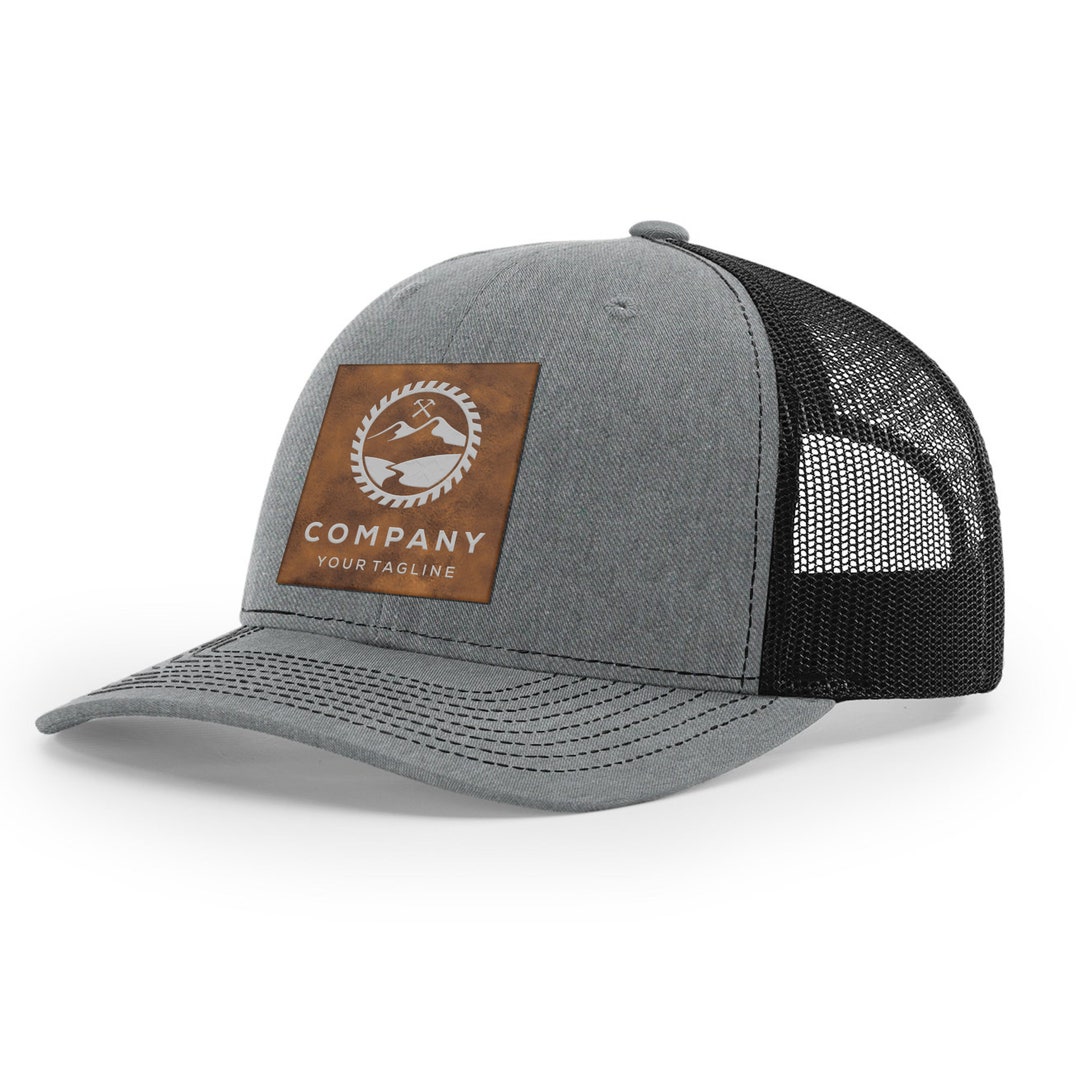 Custom Leather Patch Hats Personalized Logo Hat, Laser Engraved Leather Patch, Promotional Gifts ...