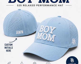 Boy Mom 3D Puff Embroidered Hat | Relaxed Performance Cap | Mom of Boys Baseball Hat | Mama Gift | Mother’s Day Gift | 525 Performance Hat