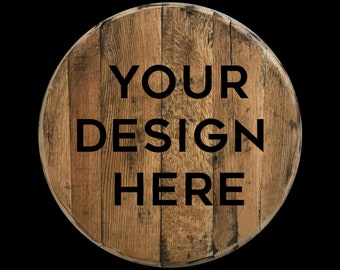 Custom Barrel Heads | Laser Engraved | Full Color Printing | Home Decor | Personalized Bourbon Barrel Heads | Wedding Gifts | Anniversary