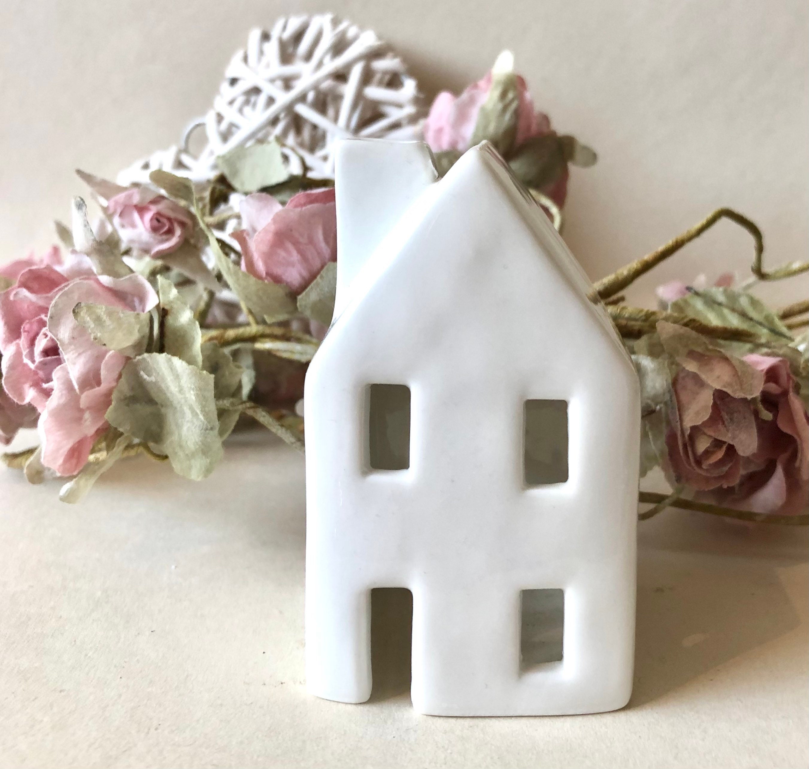 Porcelain House Ornament Mini White House Home Accessories Etsy