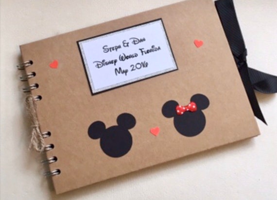 Disney Autograph Book Personalised Christmas Mickey Mouse Disneyland or World
