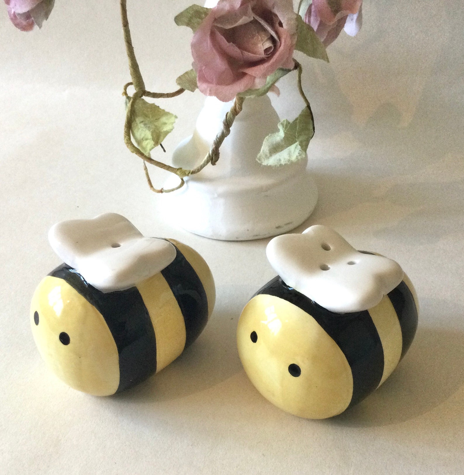 Bee Salt & Pepper Shakers Cruet Set Pots Shakers Cute Quirky Etsy