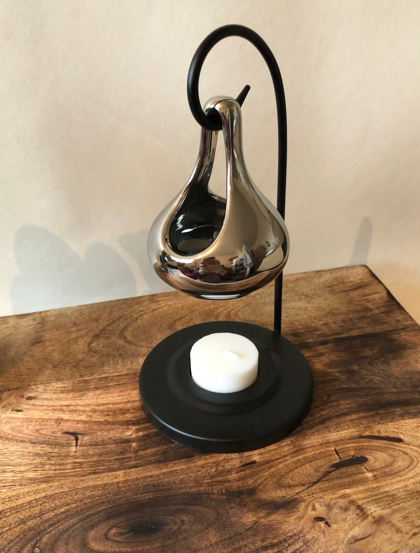 Chrome Teardrop Hanging Wax Melt Oil Burner Unusual Tear Drop Etsy