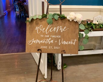 Wood welcome sign, rustic wedding sign, rustic welcome sign, custom wood wedding sign