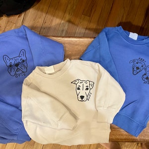 Custom Pet Sweatshirt//Custom Dog Sweatshirt//Baby Shower Gift//Pet Portrait Sweatshirt//New Mom Mama to Be Gift//Baby Holiday Gift Idea image 5