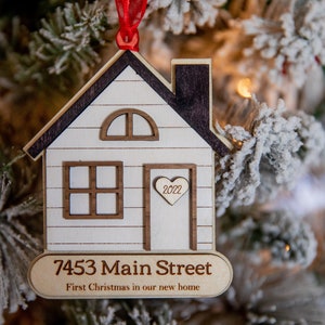 New Home Ornament, Custom Personalized Ornaments, Realtor Gifts, Closing Basket Ornament