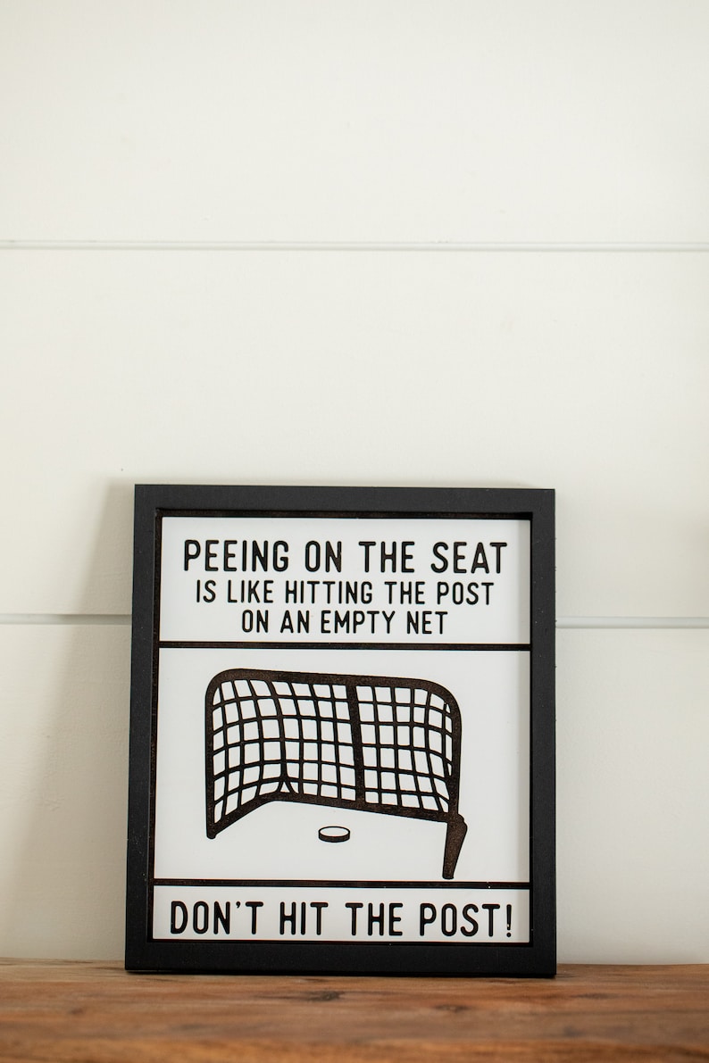 Hockey Bathroom Sign, Hockey Sign