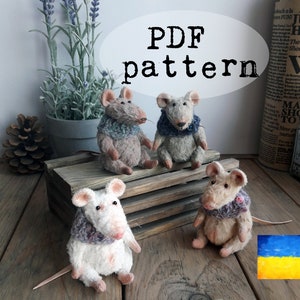 PDF Teddy Mouse pattern sewing, artist teddy pattern, soft toy pattern, miniature toy pattern, teddy rat pattern, easy teddy pattern