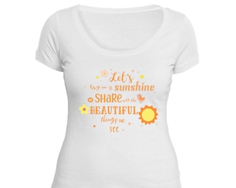 Let's Lay in the Sunshine Next Level Triblend Scoop Neck Tee