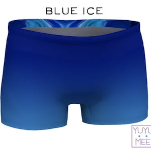 Booty Shorts Festival for Women or Men "Blue Ice"