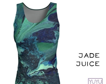 Tank-Top, lang, Damen, Yoga, Fitness, "JADE JUICE"