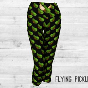 FLYING PICKLE PANTS Yoga Capris, Women&#39;s Capri Pants