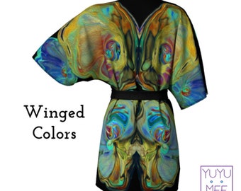 Unisex Kimono geflügelte Farben Original Fine Art