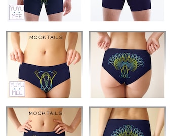 Seine 'N Hers Matching Underwear, "MOCKTAILS"