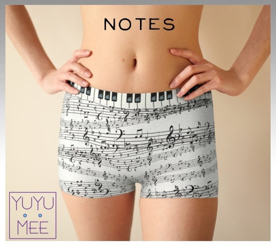 Music Notes Women's Boyshorts Underwear 