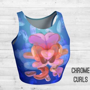 Chrome Curls Crop Top - Yoga, Sport, Everyday Tank