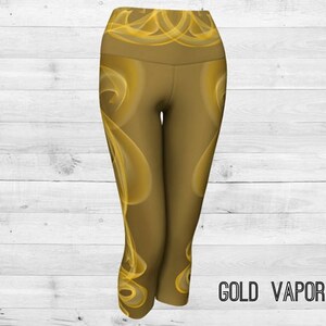 Gold Vapor Yoga Capri Pants