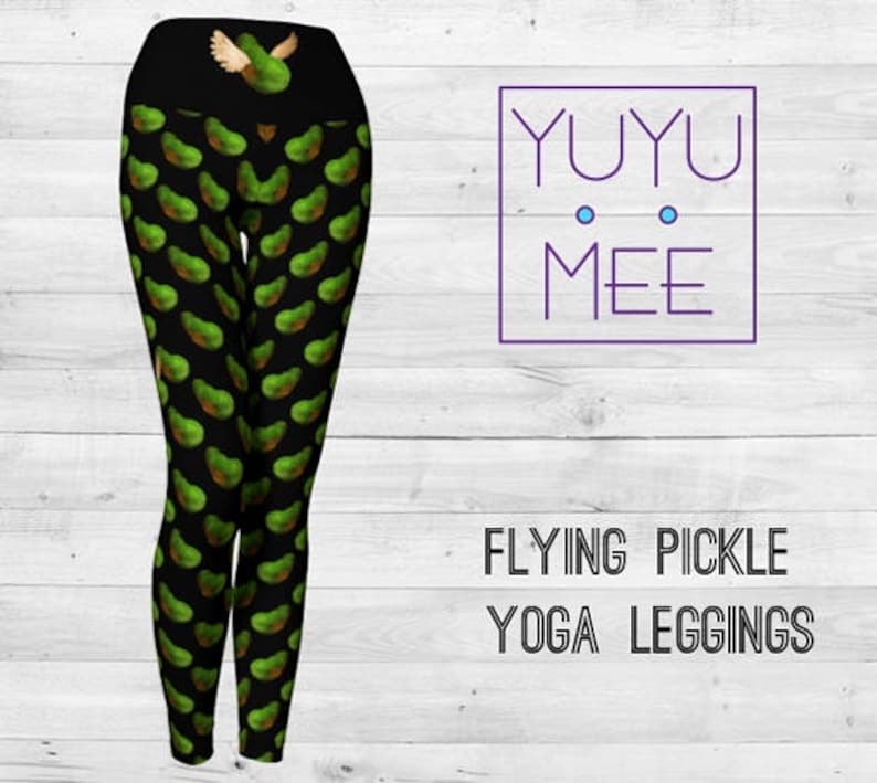 Cucumber Pickle Print Pattern Women Leggings