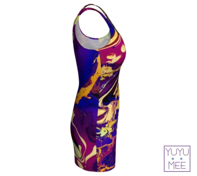 Purple Trippy Hippie Bodycon Dress