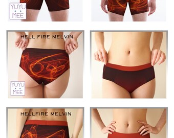 Seine 'N Hers Matching Unterwäsche, "HELLFIRE MELVIN"