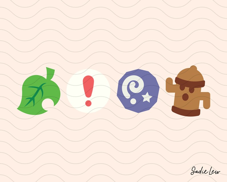 Download Animal Crossing Icons: Fossil Pitfall Seed Gyroid Furniture | Etsy