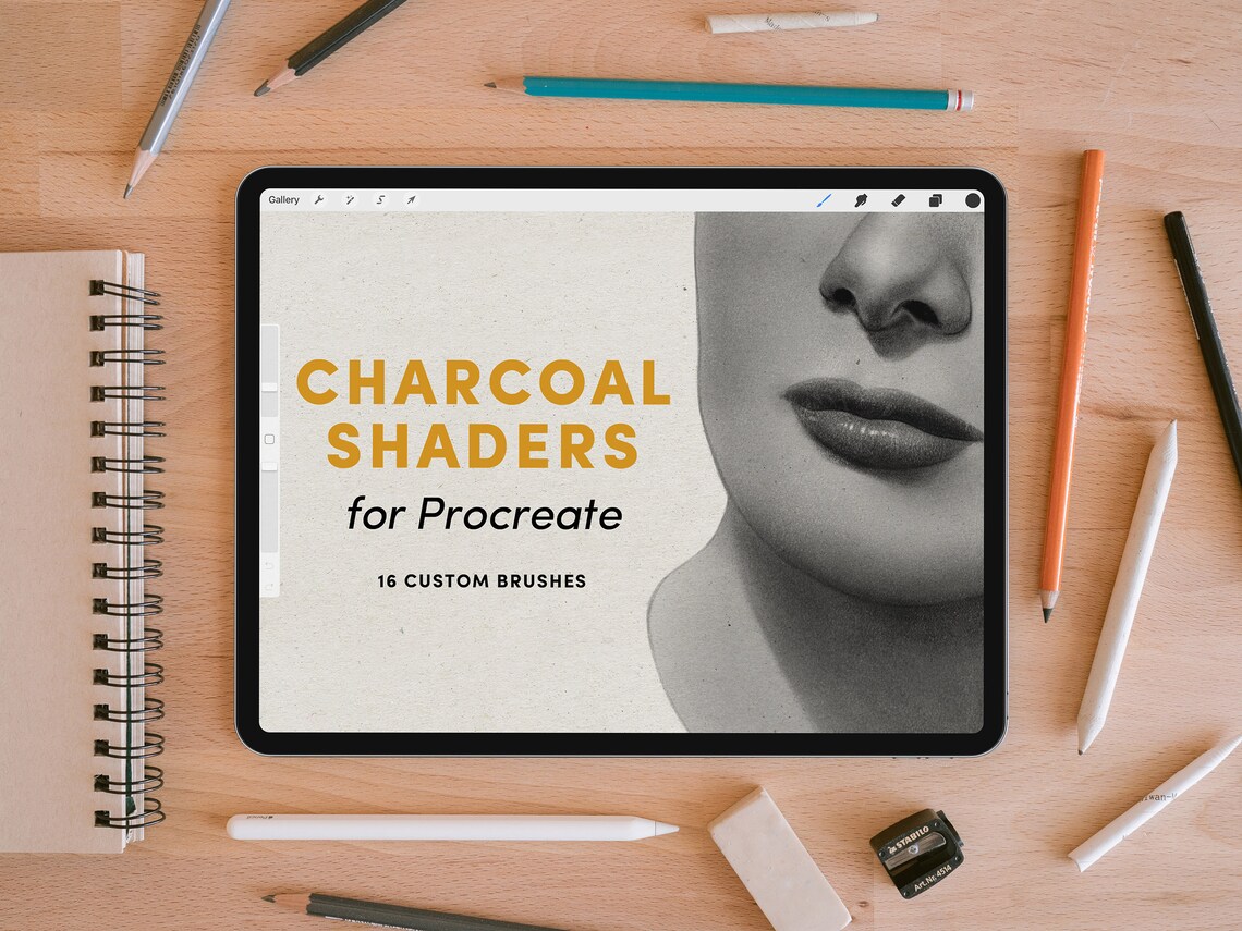 Charcoal Shaders Procreate Brushes image 0