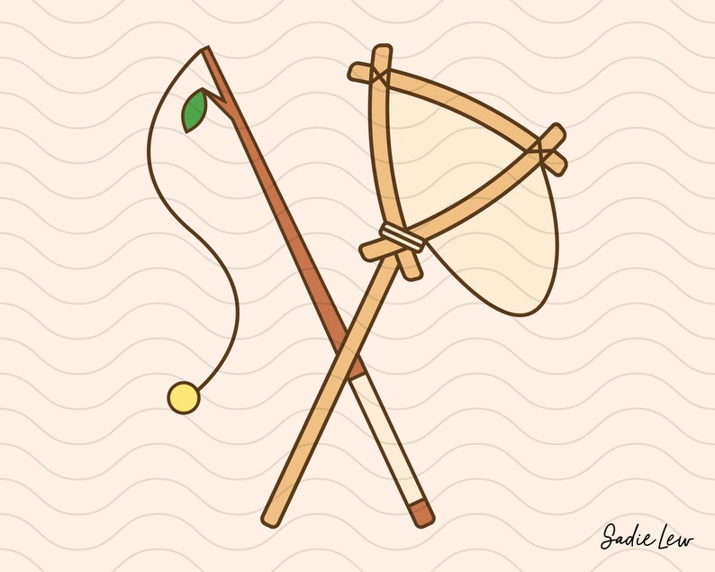 Download Animal Crossing New Horizons Flimsy Net & Fishing Pole SVG ...