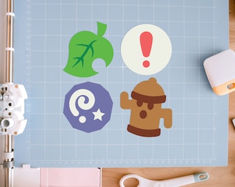 Animal Crossing Icons: Fossil, Gyroid, Furniture - Clipart Digital Download (SVG, EPS, PNG)