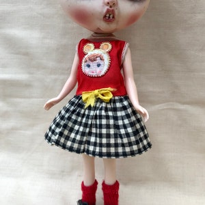Blythe Vintage Dress, Adorable Vintage Dress For Blythe