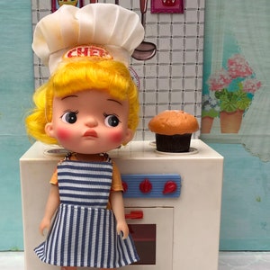 Holala Doll Clothes, Little Chef Hat & Apron, Vintage Dolls Clothes