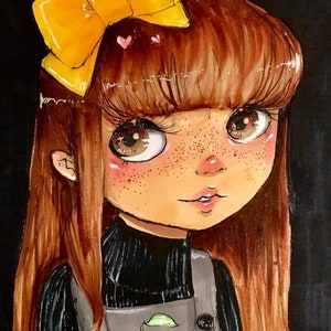 Blythe Illustration, Original Blythe Doll Artwork For Blythealley    Free Shipping