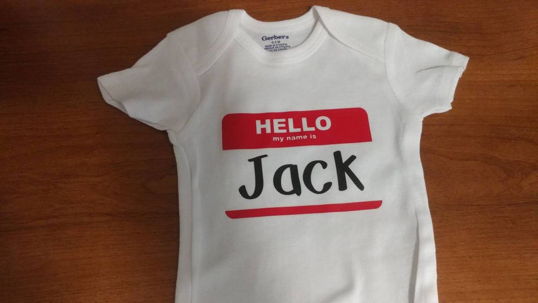Hello My Name is Onesie Custom Onesie Pick Your Name Etsy