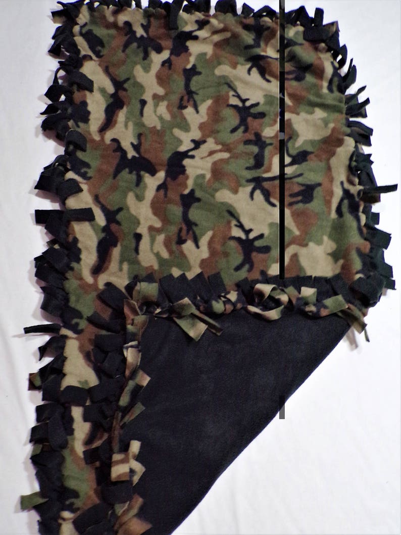Camouflage Fleece Blanket Blanket for Hunters Military Etsy