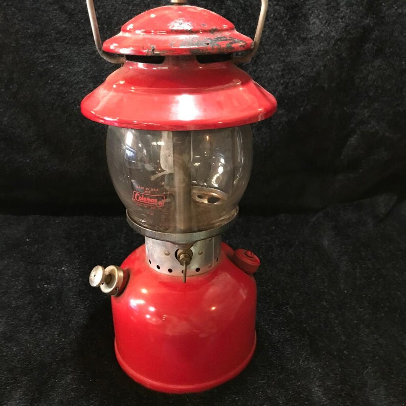 Rare Vintage Red Coleman Lantern Etsy
