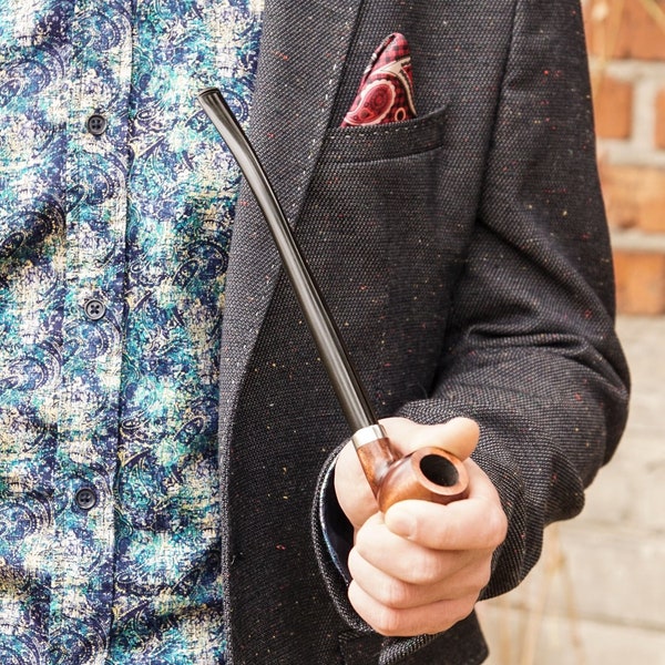 13.2" Long Tobacco Pipe CHURCHWARDEN | Pipes - (33cm) Celtic Cross In - Foto 8