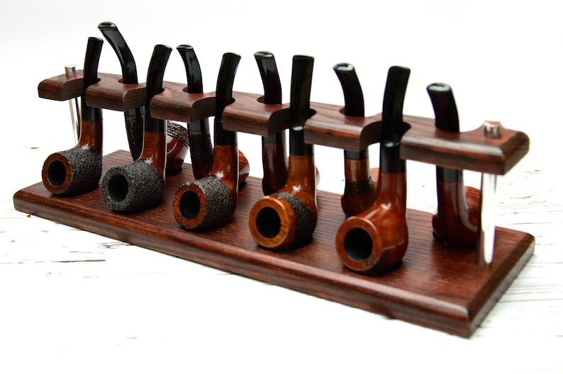 Tobacco Pipe Stand for 10 Smoking pipes Wooden Smoking Pipe Etsy