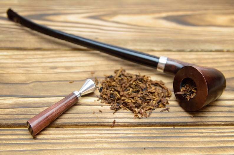Custom Pipe Long Tobacco Pipe Engraved Smoking Pipe Etsy