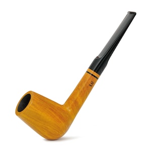 Doorboorhout pijptabak roken rechte Liverpool-vorm glad afgewerkt handgemaakt in Oekraïne door KAF
