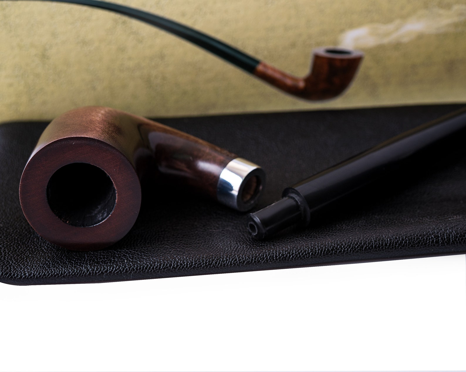Wooden Smoking Pipe Long Stem Churchwarden Tobacco Pipe Etsy